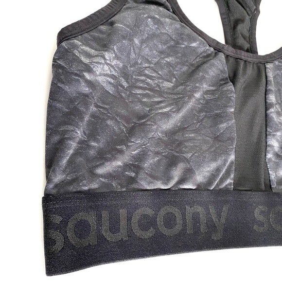 Saucony Grey Black Two Tone Sports Bra - Picture 3 of 11